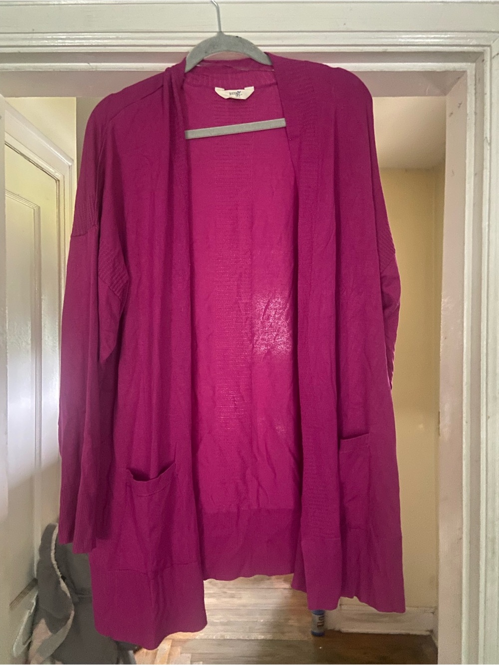 Terra & Sky Bright Fuchsia Open-Front Cardigan